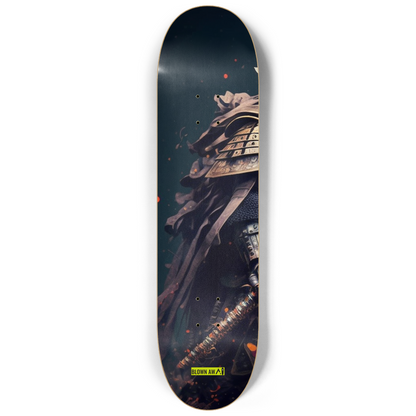 Samurai Warrior Waving A Laser Sword Triple Skateboard Wall Art