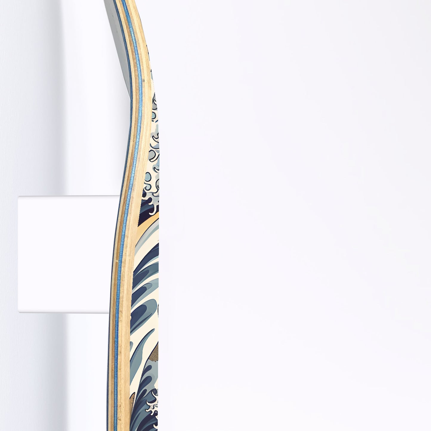 The Dreamy Great Wave Of Kanagawa Single Skateboard Wall Art