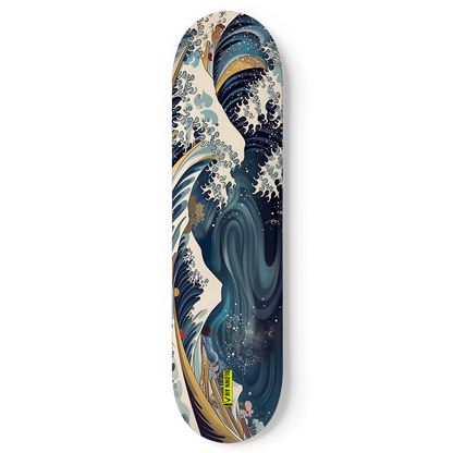 The Dreamy Great Wave Of Kanagawa Single Skateboard Wall Art